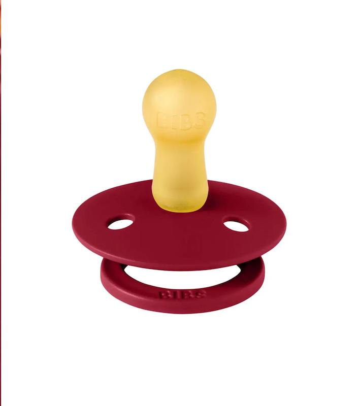 پستانک تک عددی بیبس مدل Colour رنگ یاقوتی (BIBS Colour Latex Pacifier - Ruby 6M+)