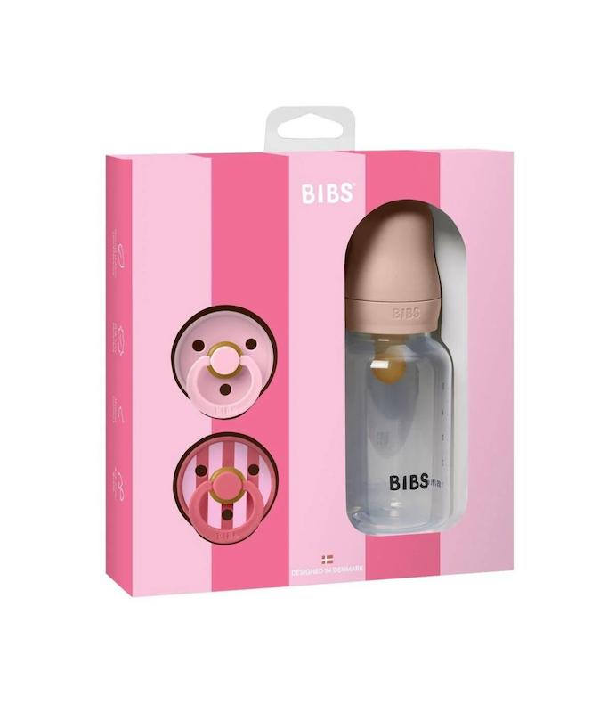 ست هدیه نوزاد بیبس مدل اسپرینکل رنگ صورتی ملایم (BIBS Baby Sprinkle Gift Set - Blush 0-6M)