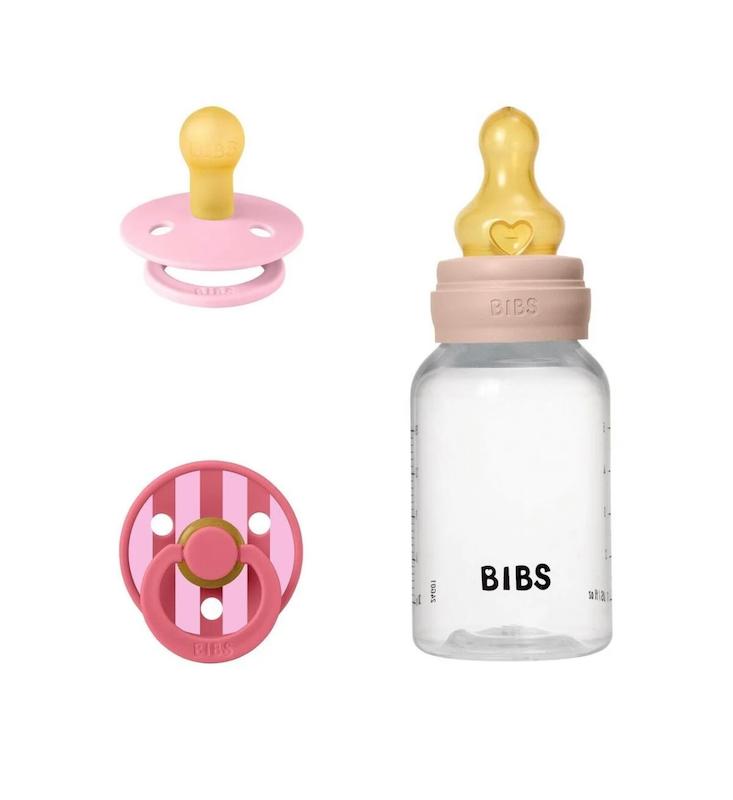 ست هدیه نوزاد بیبس مدل اسپرینکل رنگ صورتی ملایم (BIBS Baby Sprinkle Gift Set - Blush 0-6M)