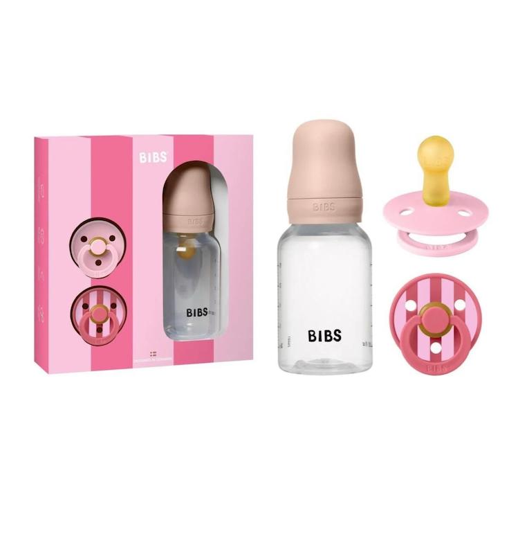 ست هدیه نوزاد بیبس مدل اسپرینکل رنگ صورتی ملایم (BIBS Baby Sprinkle Gift Set - Blush 0-6M)
