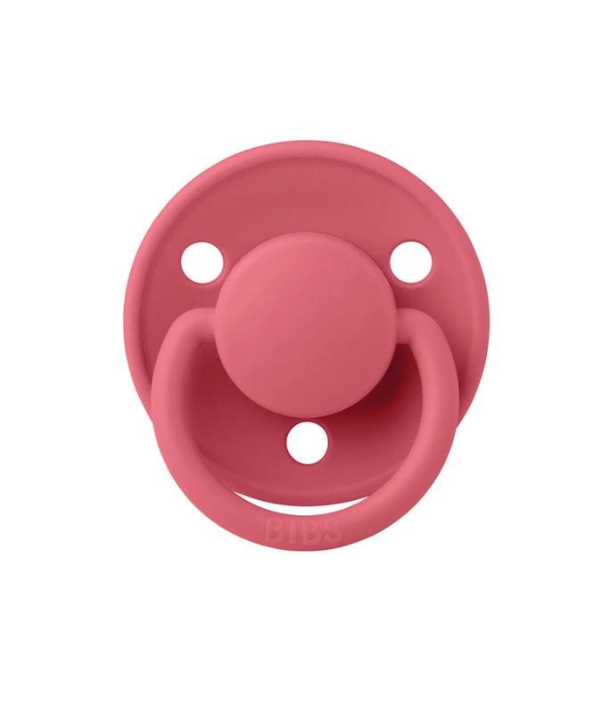 پستانک سیلیکونی بیبس مدل De Lux رنگ مرجانی (BIBS De Lux Silicone Pacifier - Coral 0-36M)