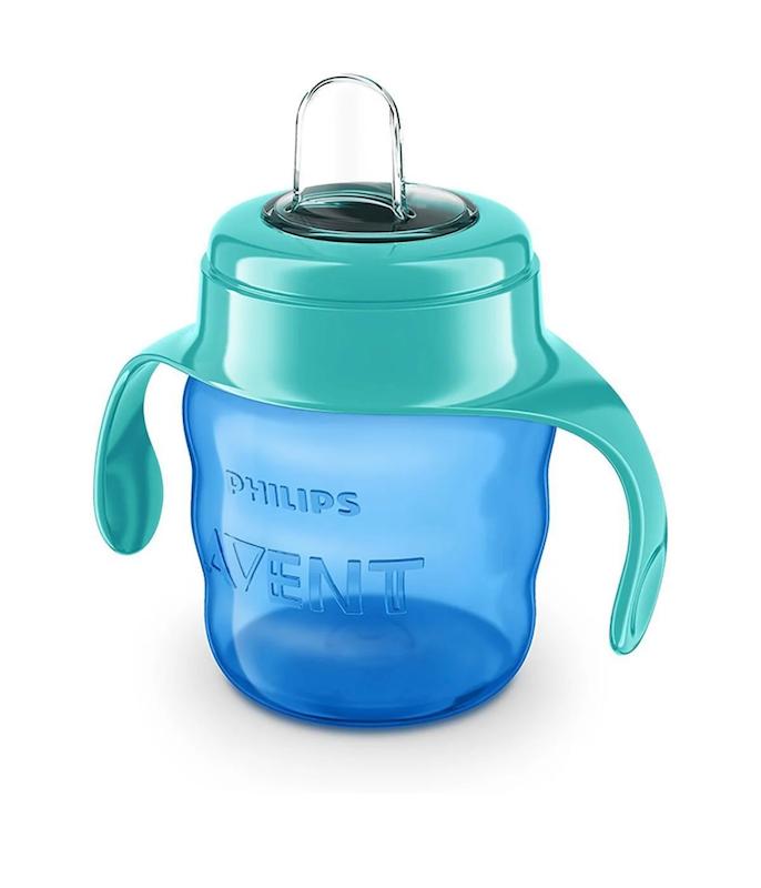 لیوان دهانه‌نرم (ضدچکه) فیلیپس اونت فیروزه‌ای/آبی (Philips Avent SCF551/05)