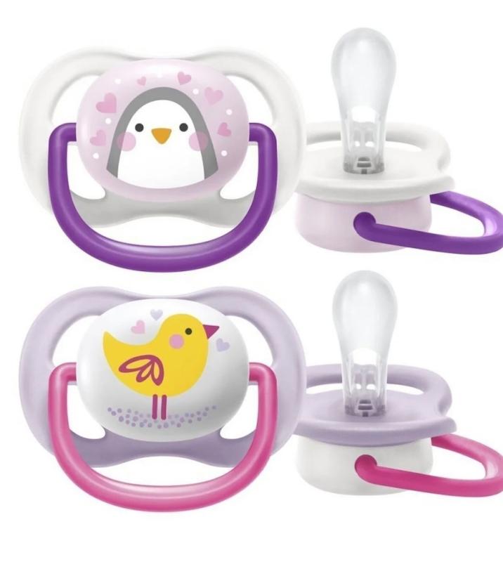 پستانک ۲ عددی فیلیپس اونت سری Ultra Air Animals طرح پرنده (مدل SCF080/06)