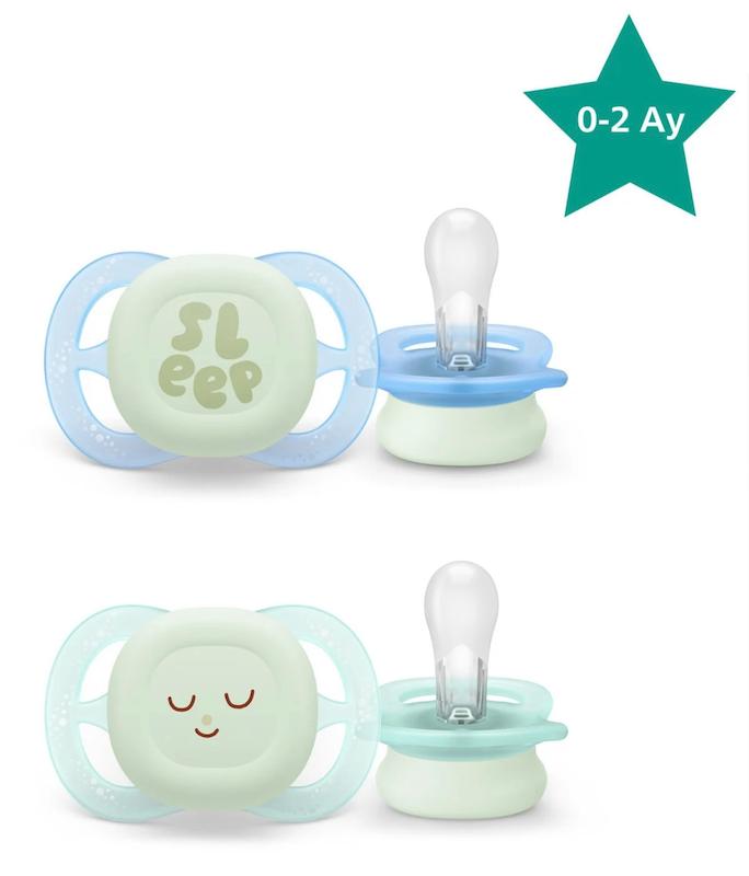 پستانک ۲ عددی شب‌نما فیلیپس اونت سری Ultra Start Sleep (مدل SCF075/08)