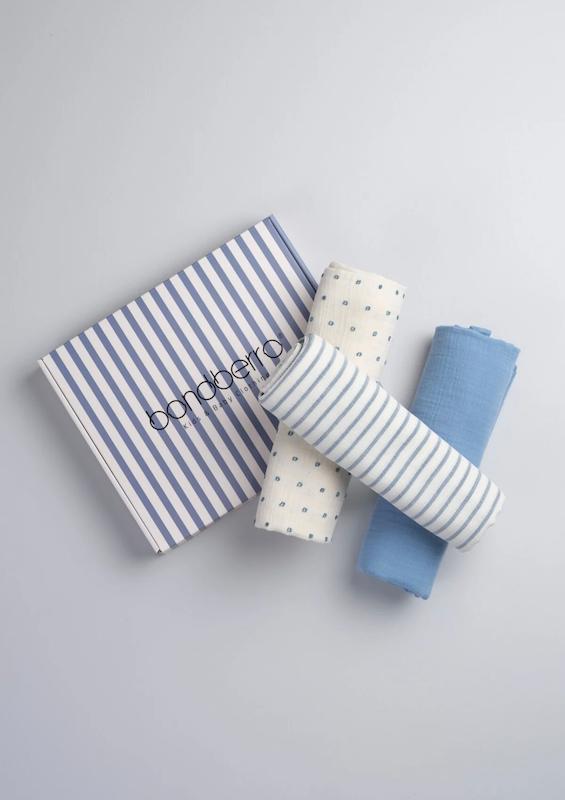 ست ۳ عددی دورپیچ و پتوی موسلین باندبرو سایز XL (Bondberro Muslin Blanket 3-Pack)