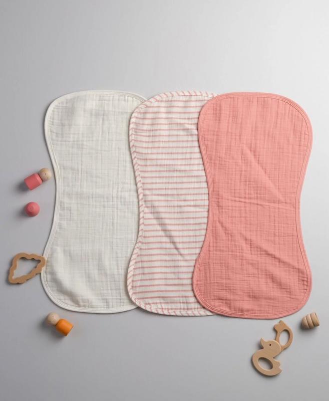 ست پیش‌بند و آروغ‌گیر 4 لایه موسلین باندبرو (Bondberro Muslin Shoulder Cloth)