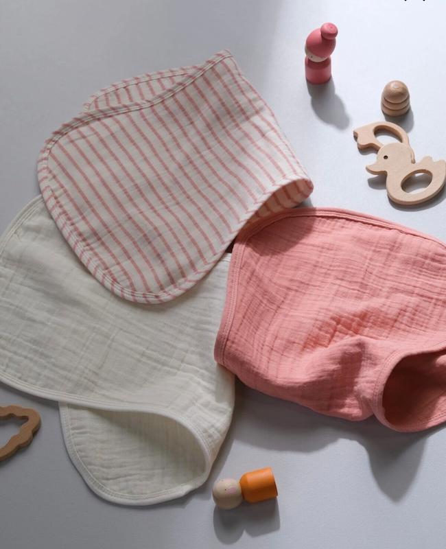 ست پیش‌بند و آروغ‌گیر 4 لایه موسلین باندبرو (Bondberro Muslin Shoulder Cloth)