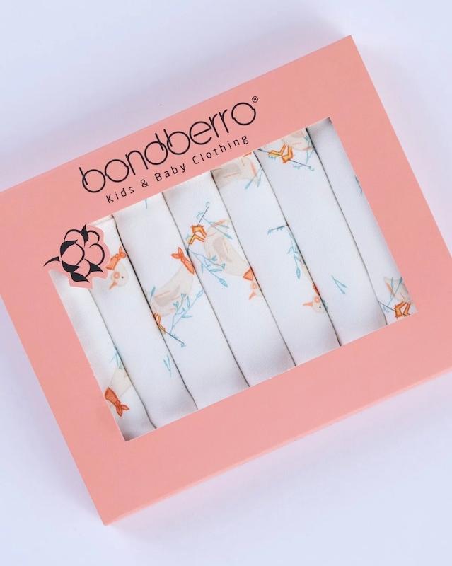 دستمال آغوز و پاک‌کننده دهان ۷ عددی باندبرو (Bondberro Kaz Pattern Wipes)