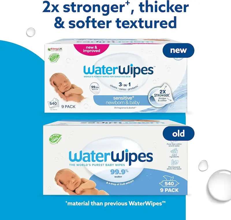 دستمال مرطوب نوزاد واتر وایپس | WaterWipes Sensitive+ Newborn & Baby Wipes