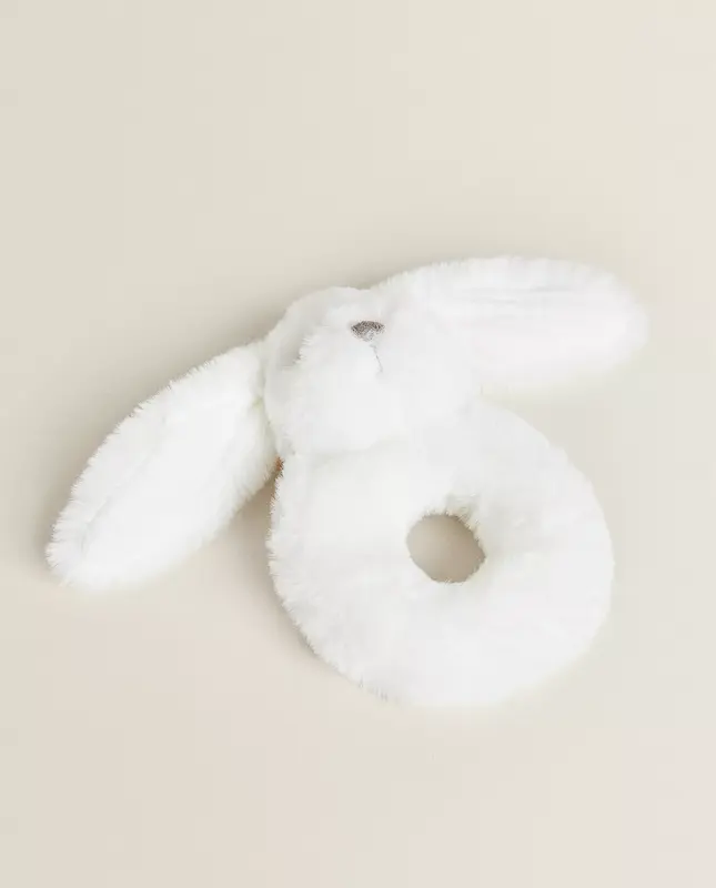 جغجغه حلقه‌ای پولیشی طرح خرگوش زارا هوم (Zara Home Baby Rabbit Soft Toy Rattle)