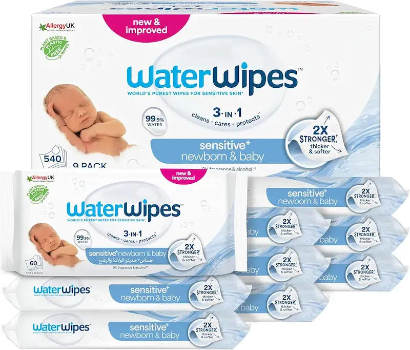 دستمال مرطوب نوزاد واتر وایپس | WaterWipes Sensitive+ Newborn & Baby Wipes