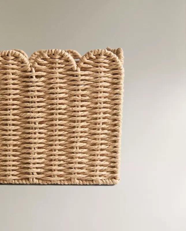سبد حصیری کنگره‌ای بزرگ زارا هوم (Medium Scalloped Basket)