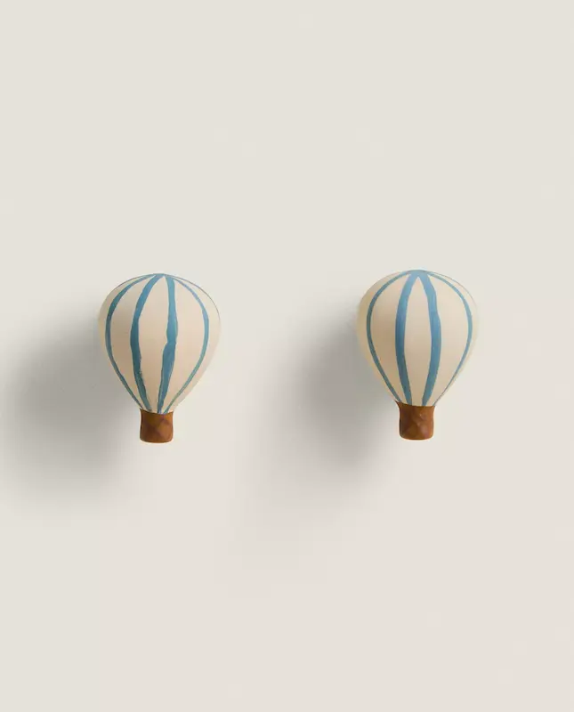 دستگیره کمد چوبی طرح خرس و بالون ۲ عددی زارا هوم (Kids' Bear Door Knobs - Pack of 2)