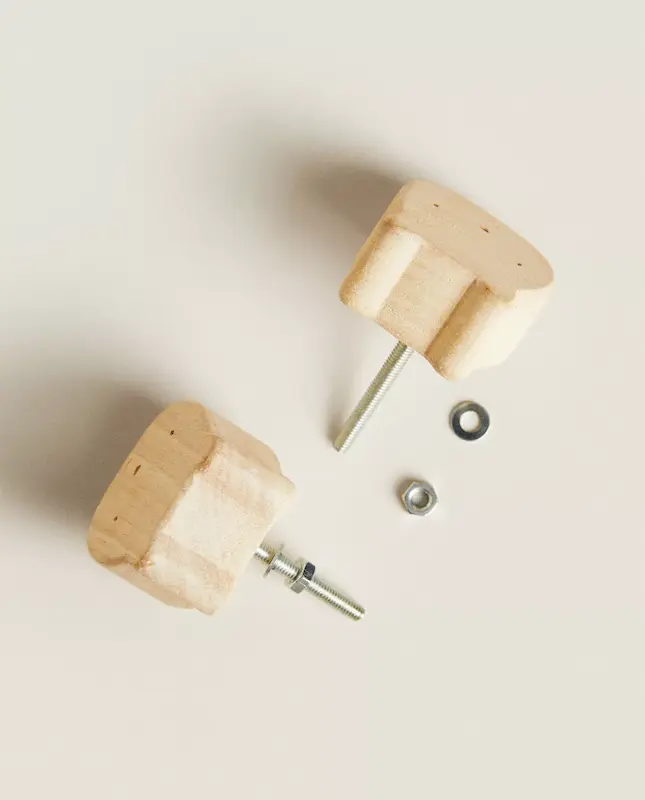 دستگیره کمد چوبی طرح خرس و بالون ۲ عددی زارا هوم (Kids' Bear Door Knobs - Pack of 2)