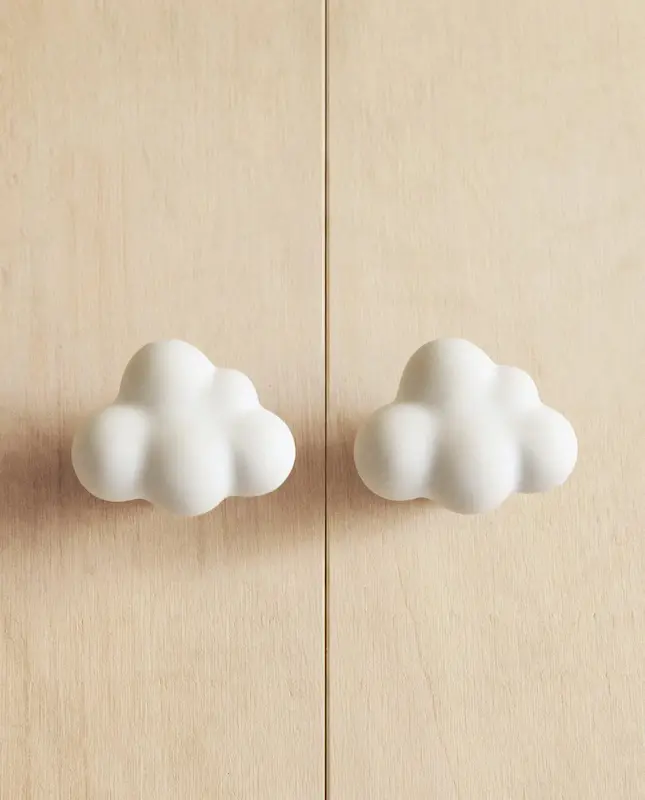 دستگیره کمد طرح قلب و ابر ۲ عددی زارا هوم (Kids' Door Knobs - Pack of 2)