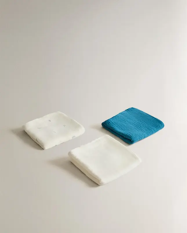 حوله مینی ۳ عددی طرح گلدار زارا هوم (Mini Floral Baby Towel - Set of 3)