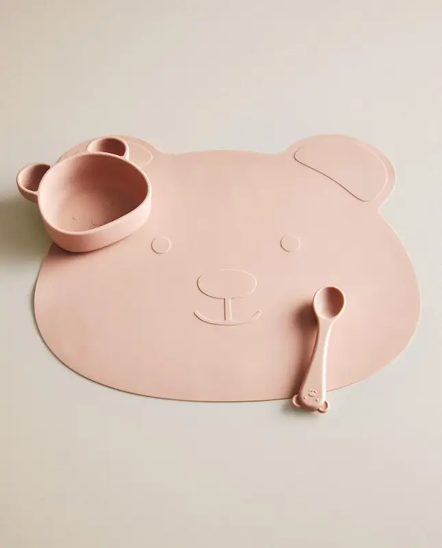 زیربشقابی سیلیکونی طرح خرس زارا هوم (Zara Home Kids' Bear Silicone Placemat)