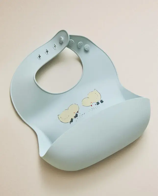 ست غذاخوری سیلیکونی طرح جوجه زارا هوم (Zara Home Kids' Chick Silicone Dinner Set)