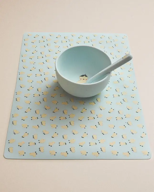 ست غذاخوری سیلیکونی طرح جوجه زارا هوم (Zara Home Kids' Chick Silicone Dinner Set)