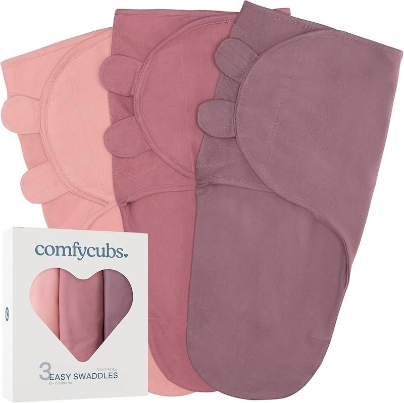ست قنداق چسبی ۳ عددی کامفی کابس (Comfy Cubs Swaddle Blanket 3-Pack)