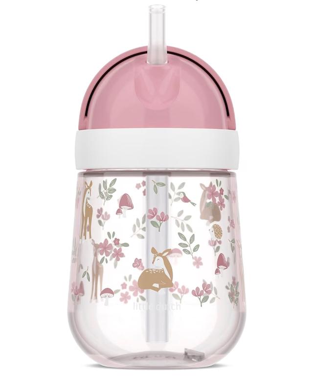 لیوان نی‌دار ضدچکه مپال طرح باغ پریان (Mepal - Little Dutch Mio Straw Cup - Fairy Garden)