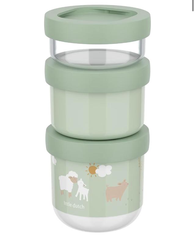 ست ۳ عددی ظرف تنقلات و غذای طبقاتی مپال  (Mepal - Snack Box Stackable 3-Piece Mio Little Dutch )