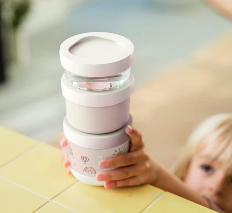ست ۳ عددی ظرف تنقلات و غذای طبقاتی مپال  (Mepal - Snack Box Stackable 3-Piece Mio Little Dutch )