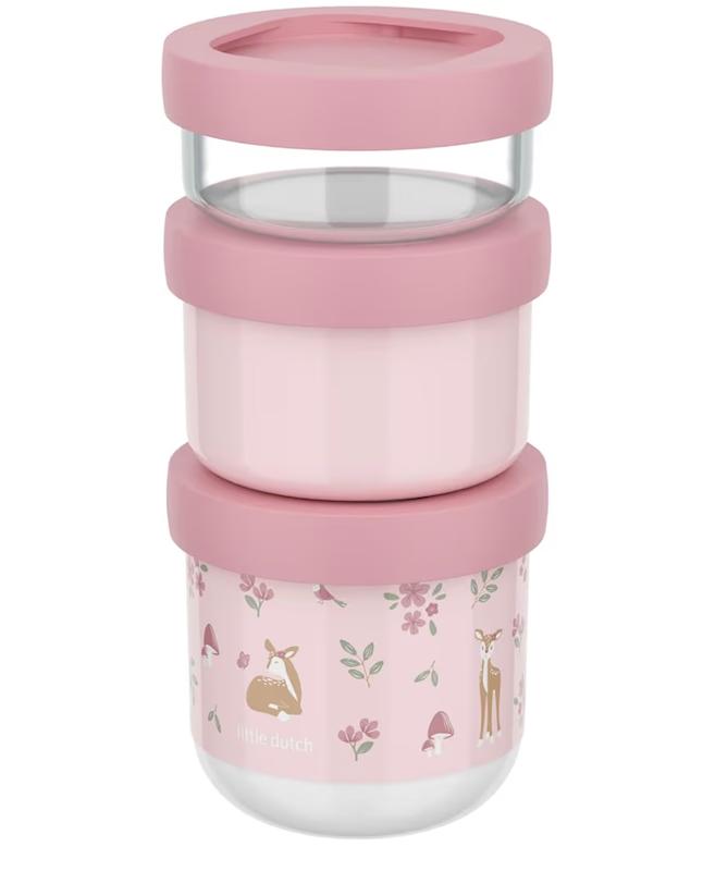 ست ۳ عددی ظرف تنقلات و غذای طبقاتی مپال  (Mepal - Snack Box Stackable 3-Piece Mio Little Dutch )