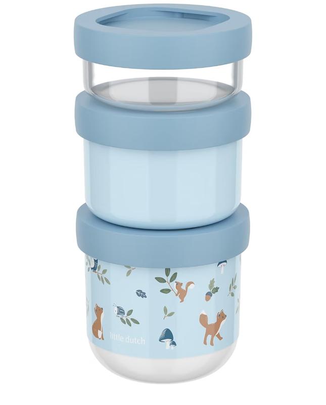 ست ۳ عددی ظرف تنقلات و غذای طبقاتی مپال  (Mepal - Snack Box Stackable 3-Piece Mio Little Dutch )