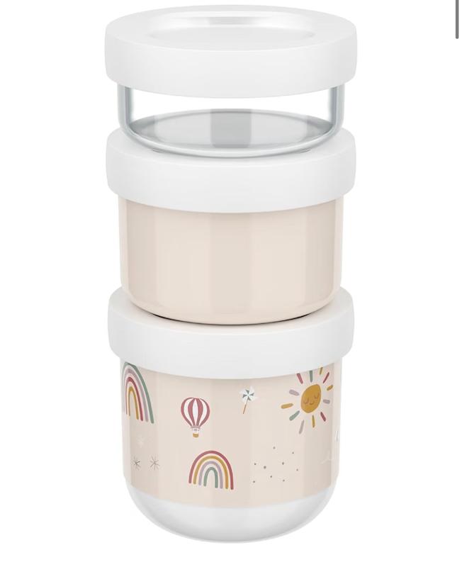 ست ۳ عددی ظرف تنقلات و غذای طبقاتی مپال  (Mepal - Snack Box Stackable 3-Piece Mio Little Dutch )