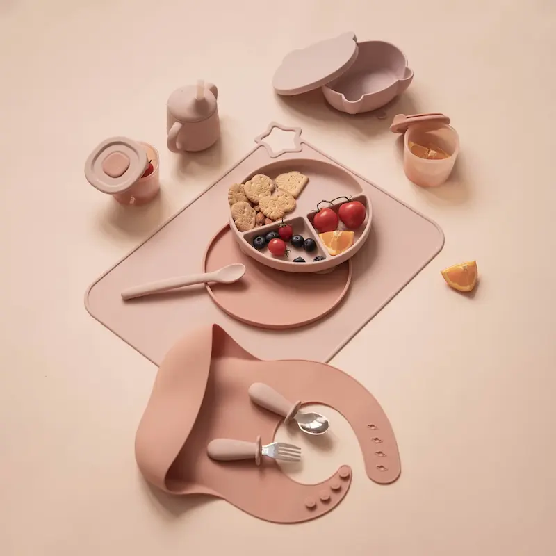 ست تغذیه سیلیکونی نوزاد مونکی (Moonkie - First Bites Gift Set)