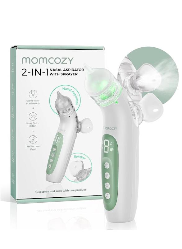 پوار بینی برقی دو در یک مامکوزی با اسپری (Momcozy 2-in-1 Electric Nasal Aspirator)