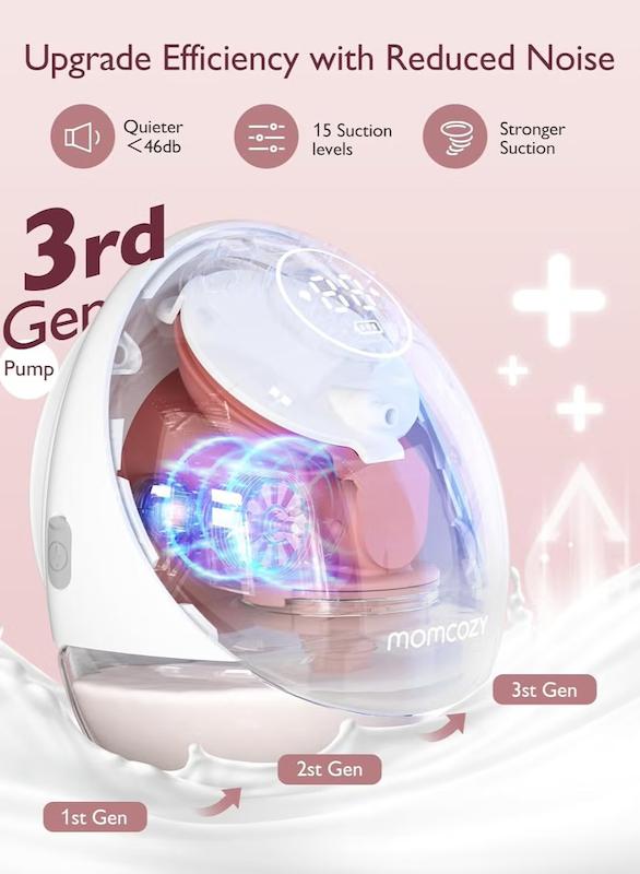 شیردوش برقی همراه مامکوزی مدل M9 (Momcozy Wearable Breast Pump M9)