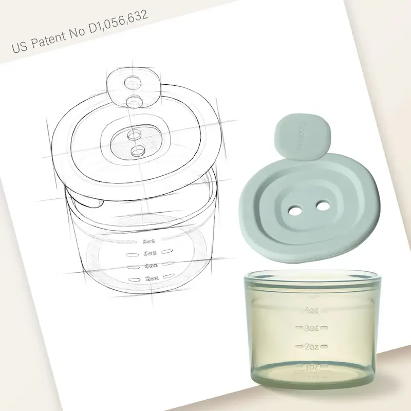 ظروف سیلیکونی نگهداری غذای کودک مونکی (Moonkie - Silicone Baby Food Containers Set)