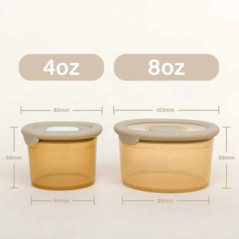 ظروف سیلیکونی نگهداری غذای کودک مونکی (Moonkie - Silicone Baby Food Containers Set)