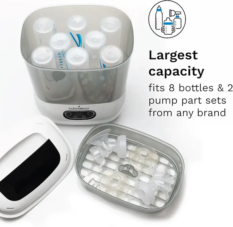 استریلایزر و خشک‌کن برقی پیشرفته شیشه شیر بیبی برزا | Baby Brezza Bottle Sterilizer and Dryer Advanced
