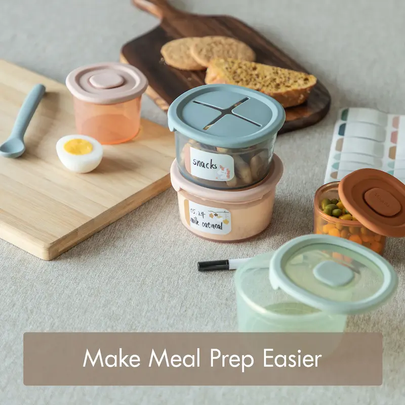 ظروف سیلیکونی نگهداری غذای کودک مونکی (Moonkie - Silicone Baby Food Containers Set)