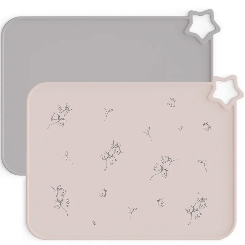 زیرانداز سیلیکونی غذاخوری ۲ عددی مونکی (Moonkie - Silicone Placemat - 2 Pack)