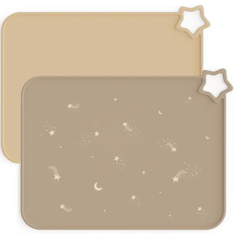 زیرانداز سیلیکونی غذاخوری ۲ عددی مونکی (Moonkie - Silicone Placemat - 2 Pack)