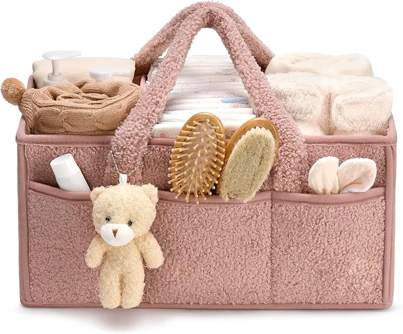 سبد نظم‌دهنده پوشک و لوازم نوزاد | Baby Diaper Caddy Organizer