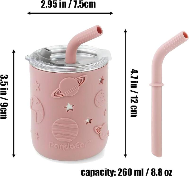 ست ۱۰ تکه غذاخوری استیل و سیلیکون کودک  (PandaEar Stainless Steel Baby Feeding Set)