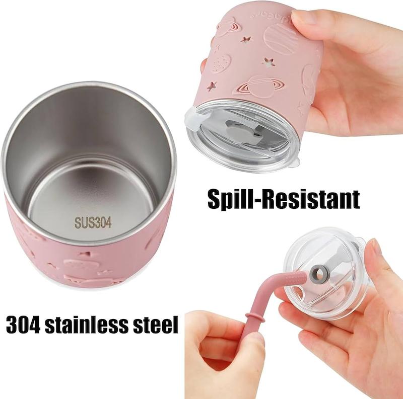 ست ۱۰ تکه غذاخوری استیل و سیلیکون کودک  (PandaEar Stainless Steel Baby Feeding Set)
