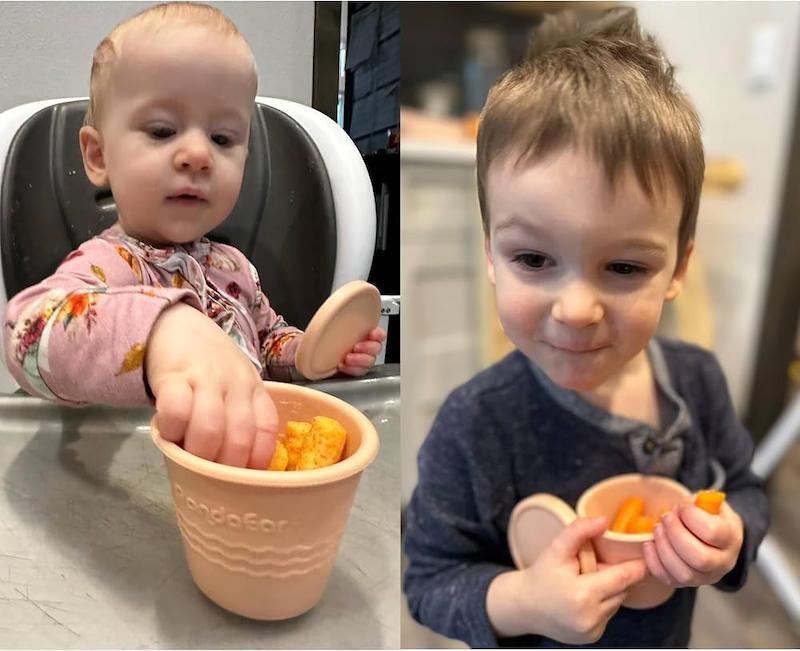 ست ۱۲ عددی ظرف ذخیره غذای کودک سیلیکونی (PandaEar 12 Pack Silicone Baby Food Storage Containers)