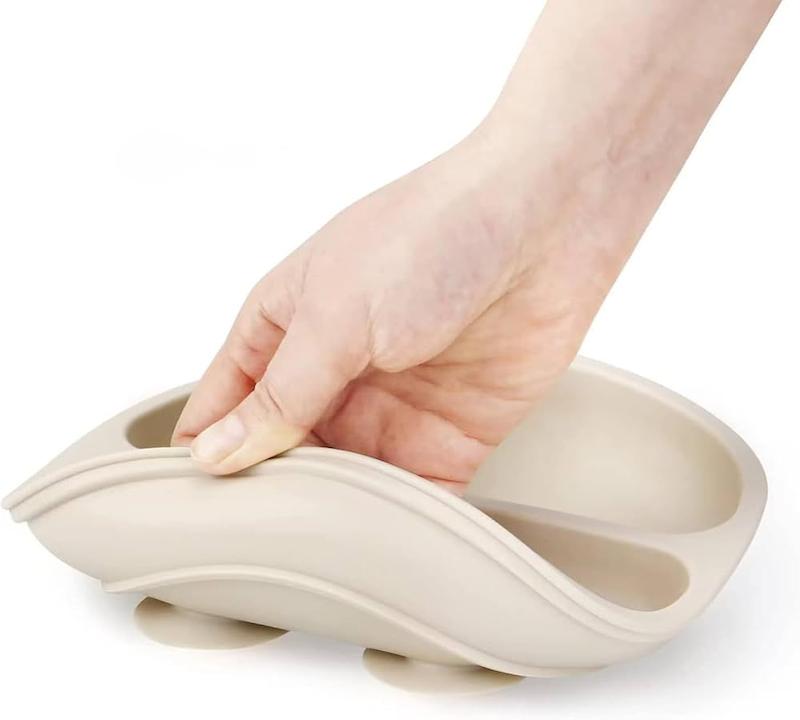 ست ۳ عددی بشقاب مکش‌دار سیلیکونی (PandaEar Divided Unbreakable Silicone Baby Plates)