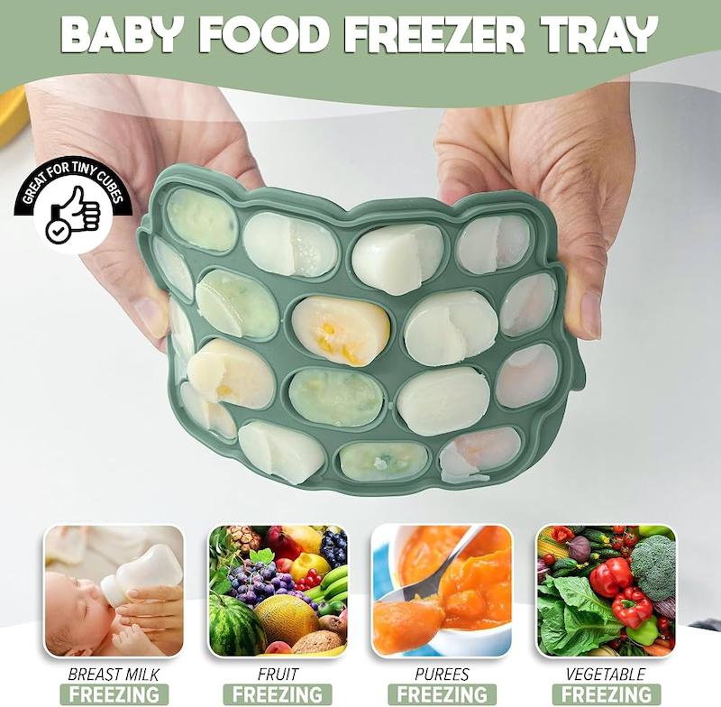 ست پستونک میوه‌خوری به همراه قالب فریزری و گیره اودو (O'doe Silicone Fruit Feeder & Freezer Tray Set)