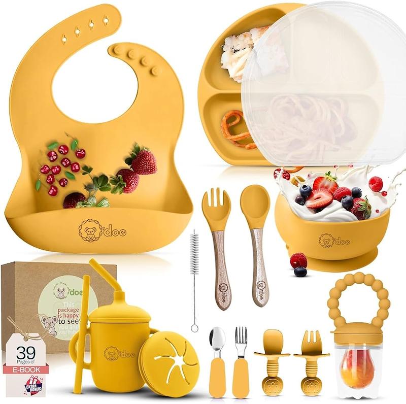 ست ۱۷ تکه غذاخوری جامع کودک اودو (O'doe 17-Piece Baby Weaning Set - Rose)