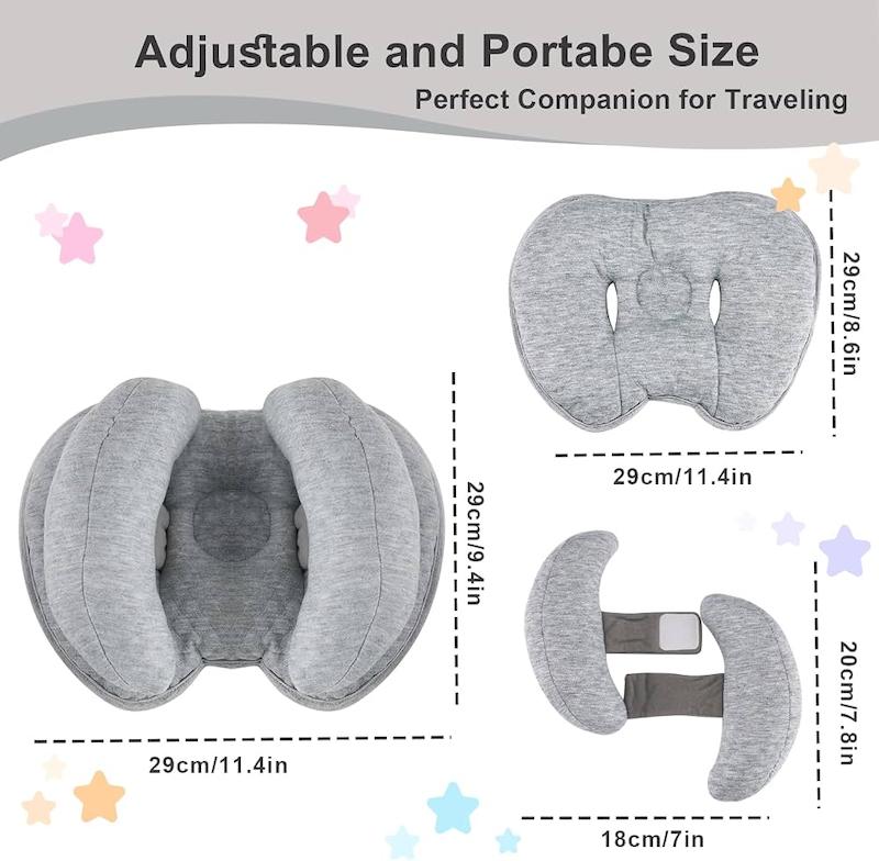 بالشت محافظ سر و گردن کودک کاکیبلین (KAKIBLIN Baby Support Pillow - Pure Grey)