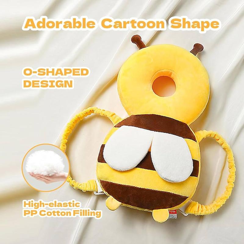 محافظ سر کودک طرح زنبور عسل (Bee Baby Head Protection Pillow Backpack)