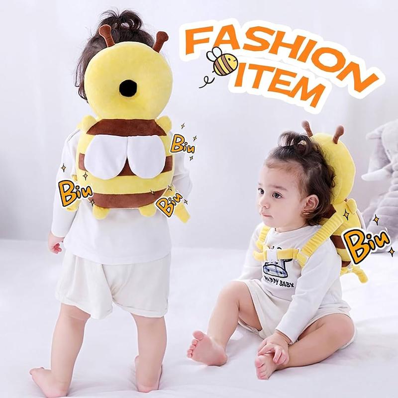 محافظ سر کودک طرح زنبور عسل (Bee Baby Head Protection Pillow Backpack)