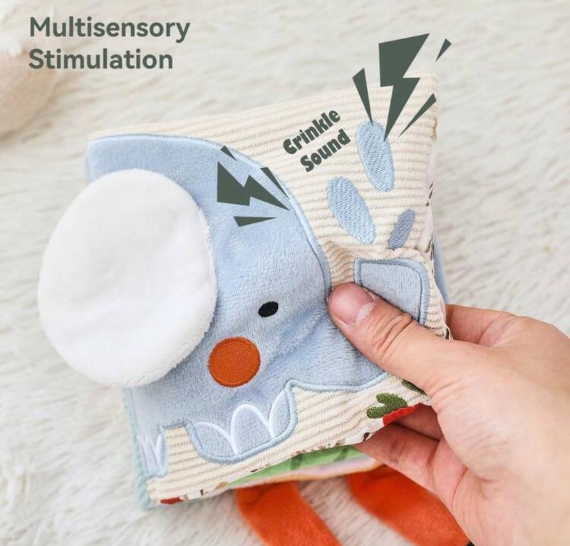 کتاب پارچه‌ای لمسی و آموزشی نوزاد طرح فیل (Baby Elephant Touch & Feel Cloth Book)